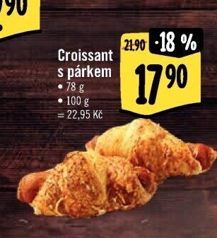 Croissant s párkem