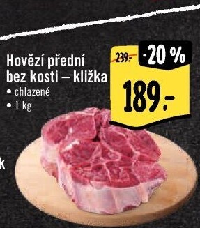 Hovězí přední bez kosti - kližka