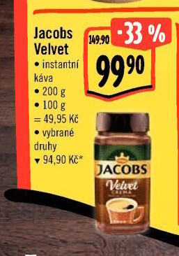 Instantní káva Jacobs Velvet