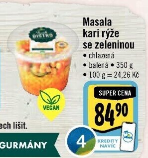 Kari rýže Masala se zeleninou Albert Fresh Bistro