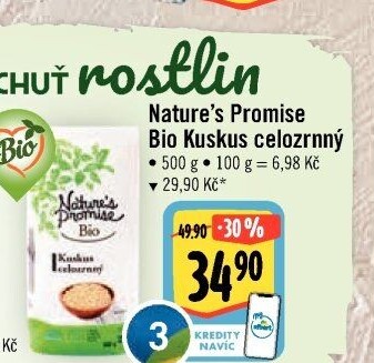 Kuskus celozrnný bio Nature'