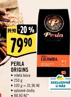 Mleté kávy Origins AH Perla