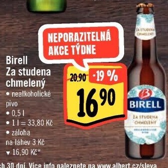 Nealkoholické pivo za studena chmelený Birell