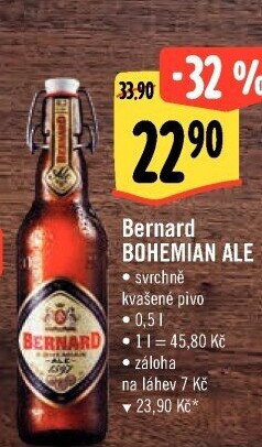 Pivo světlé speciální 16° Bohemian Ale Bernard