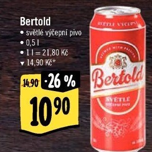 Pivo světlé výčepní Bertold