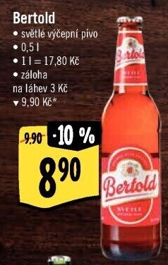 Pivo světlé výčepní Bertold