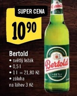 Pivo světlý ležák Bertold