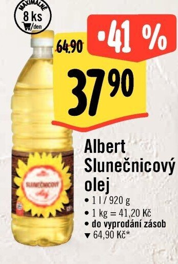 Slunečnicový olej Albert