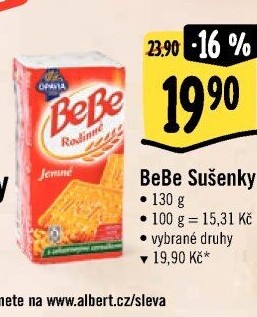 Sušenky Rodinné BeBe Opavia