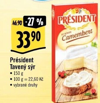 Tavené sýry Président