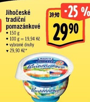 Tradiční pomazánkové Jihočeské Madeta