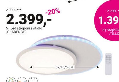 LED stropní svítidlo „CLARENCE“ - Möbelix akcniletaky.com