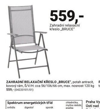 ZAHRADNÍ RELAXAČNÍ KŘESLO „BRUCE“