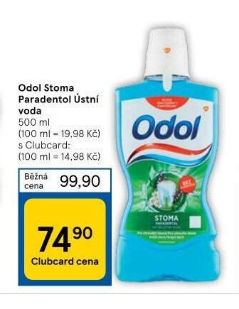 Odol Stoma Paradentol Ústní voda