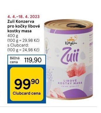 Zuii Konzerva pro kočky libové kostky masa