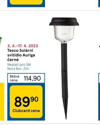 Tesco Solární svítidlo Auriga černé