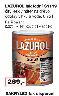 LAZUROL lak lodní S1119