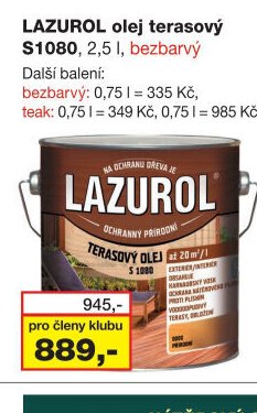 LAZUROL olej terasový S1080
