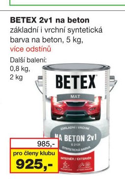 BETEX 2v1 na beton