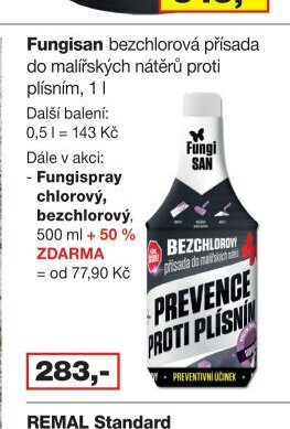 Fungisan bezchlorová přísada do malířských nátěrů, 1 l