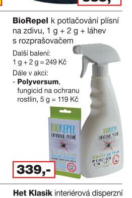 BioRepel k potlačování plísní na zdivu