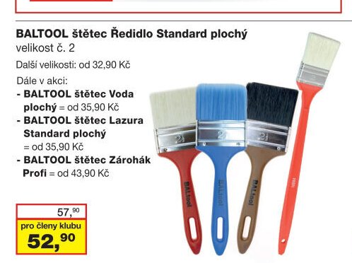 BALTOOL štětec Ředidlo Standard plochý