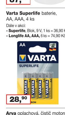 Varta Superlife baterie