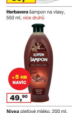 Herbavera šampon na vlasy, 550 ml