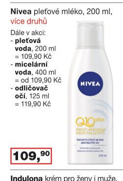 Nivea pleťové mléko, 200 ml