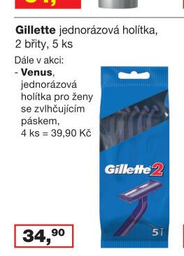 Gillette jednorázová holítka, 5 ks