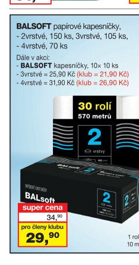 BALSOFT papírové kapesníčky