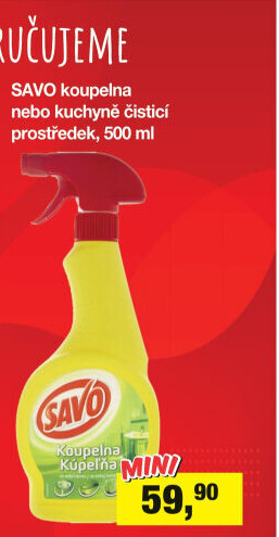 Čistič koupelen ve spreji Savo