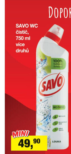 Gelový čistič WC Savo