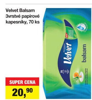 Papírové kapesníčky 3vrstvé Velvet - box