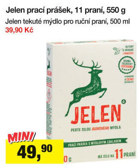 Prací prášek mýdlový Jelen
