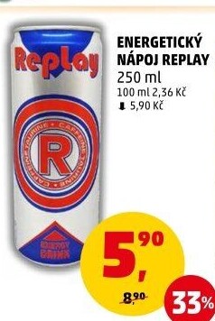 Energetický nápoj Replay