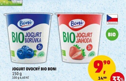Jogurt ochucený bio Boni