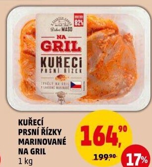 Kuřecí prsní řízky marinované Na gril Penny