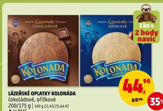 Lázeňské oplatky Kolonáda Opavia