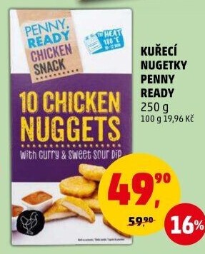 Nugetky kuřecí mražené Penny Ready