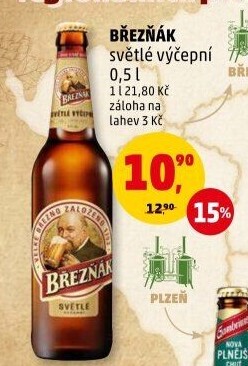 Pivo světlé výčepní 10° Březňák