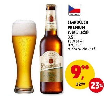 Pivo světlý ležák Premium Staročech