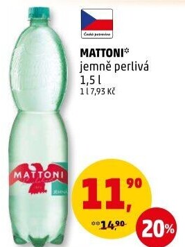 Přírodní voda Mattoni