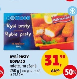 Rybí prsty předsmažené mražené Nowaco