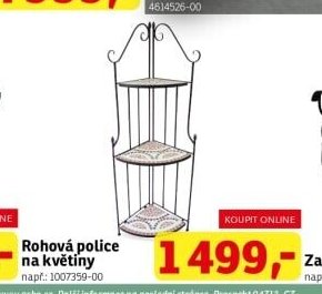Rohová police na květiny - ASKO akcniletaky.com