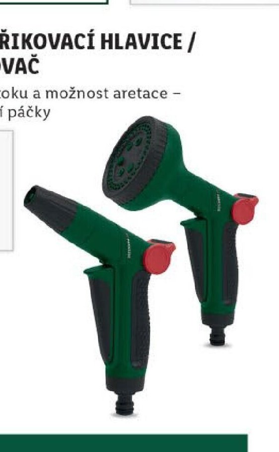 Multifunkční postřikovací hlavice / zahradní postřikovač