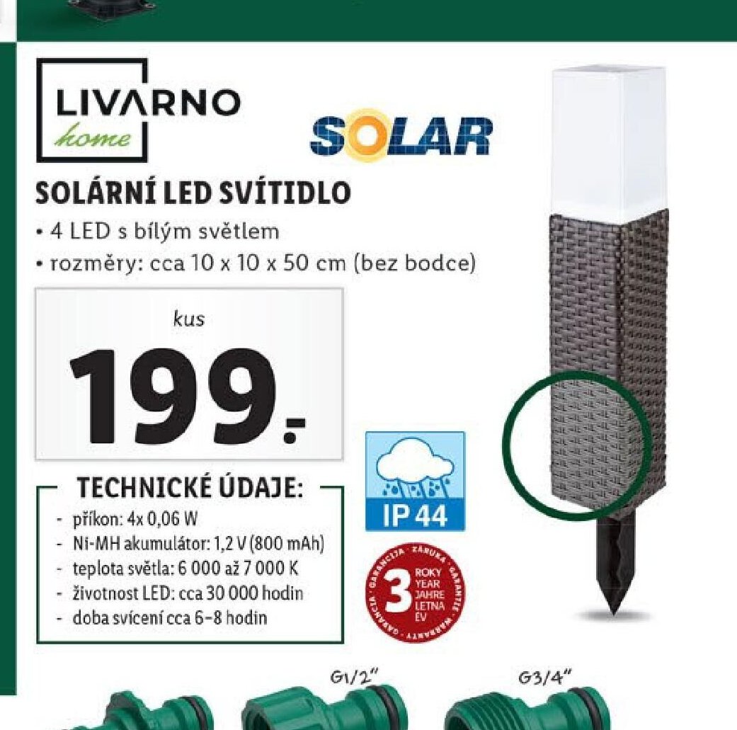 Solární LED svítidlo