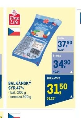 Balkánský sýr 47 %