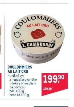 Coulommiers au lait cru Graindorge