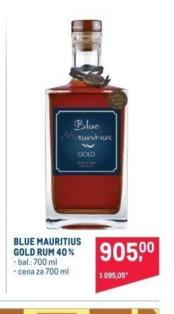 BLUE MAURITIUS GOLD RUM 40%